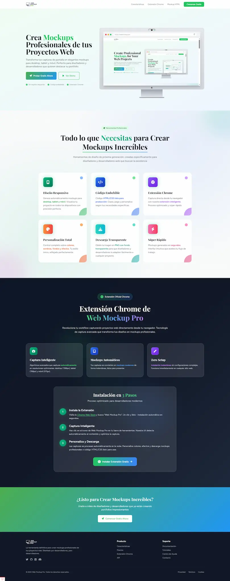 Web Mockup Pro project screenshot