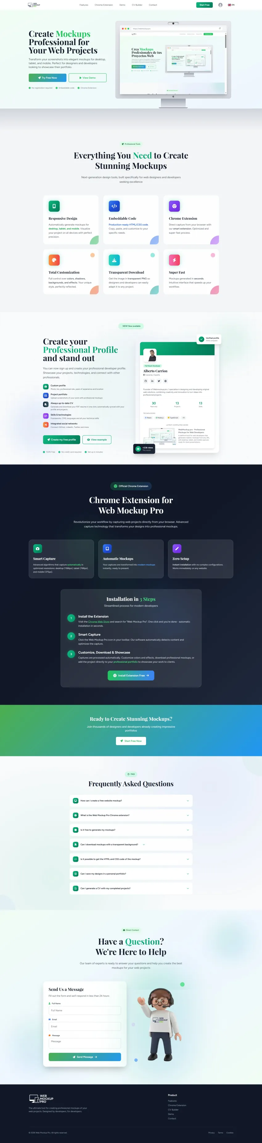 Captura de imagen de proyecto Web Mockup Pro