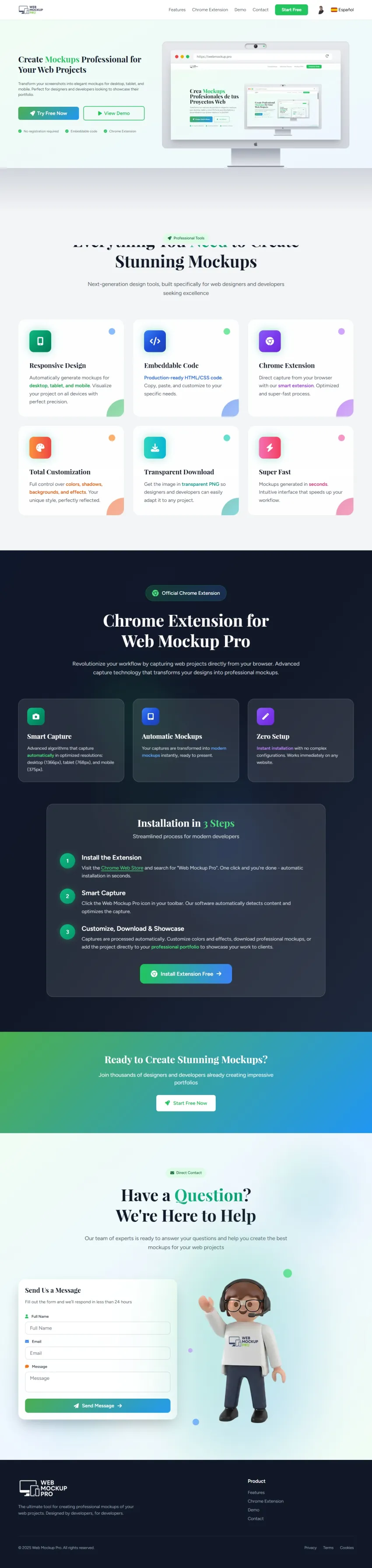 Captura de imagen de proyecto Web Mockup Pro