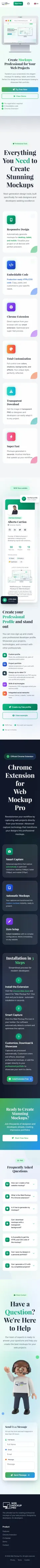 Captura de imagen de proyecto Web Mockup Pro en version movil